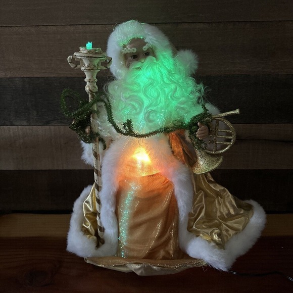 Vintage Christmas Trim A Home Magical Christmas Santa w/ Box Fiber Optic Santa - Picture 2 of 13